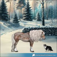 Horse Color:Silver Black Merle Tobiano 