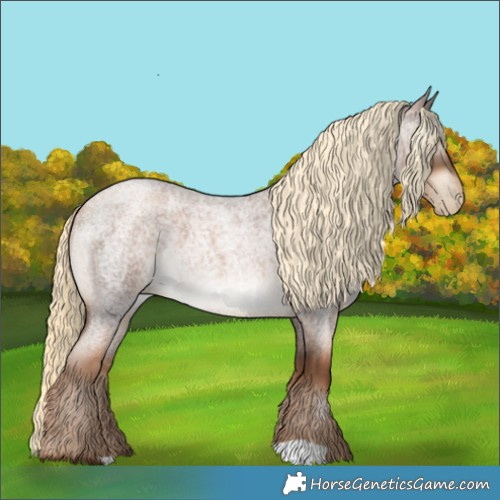 Horse Color:Gray Liver Red Roan Pearl Mushroom