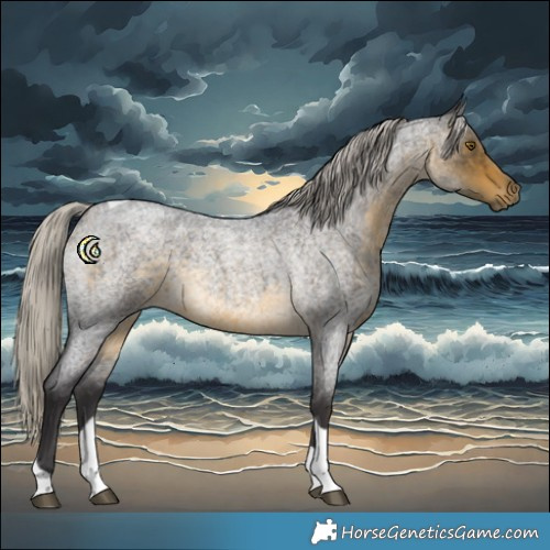 Horse Color:Silver Buckskin Roan Tobiano 
