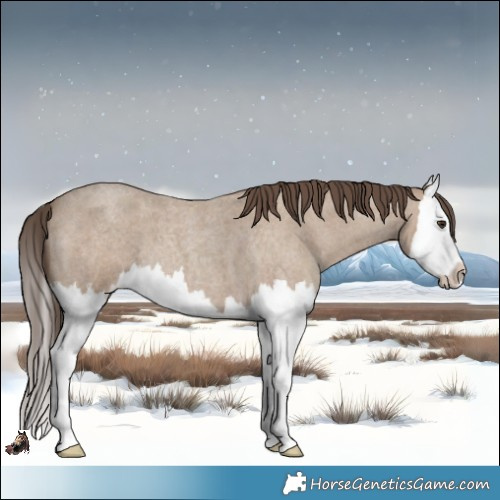 Horse Color:Classic Champagne Roan Splash 