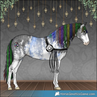 Horse Color:Painted Black Sabino 