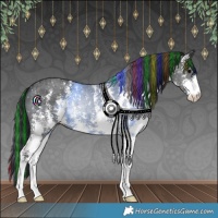 Horse Color:Painted Black Sabino 