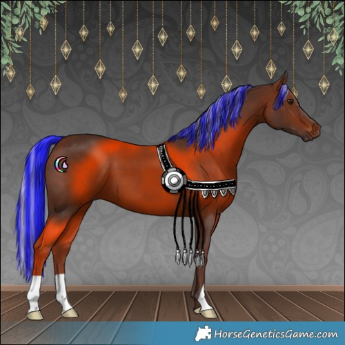 Horse Color:Painted Silver Brown 