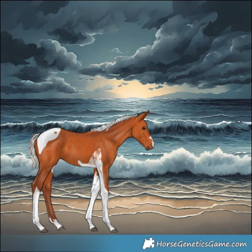 Horse Color:Chocolate Silver Bay Tobiano 