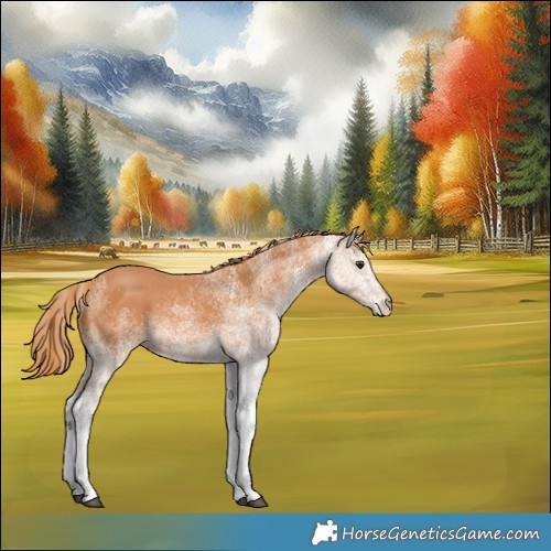 Horse Color:White Spotted Chestnut 