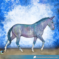 Horse Color:Watercolor Brown Dun Sabino Brindle 
