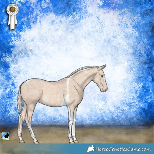 Horse Color:Cremello Ice Tobiano 