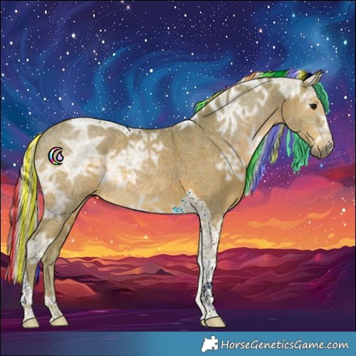 Horse Color:Painted Watercolor Silver Black Ice Tobiano