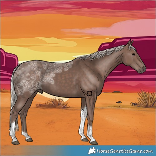 Horse Color:Silver Black Ice Tobiano 