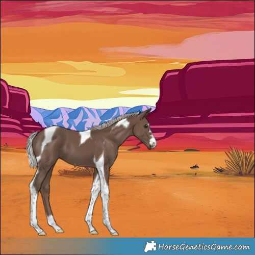 Horse Color:Silver Black Tobiano 