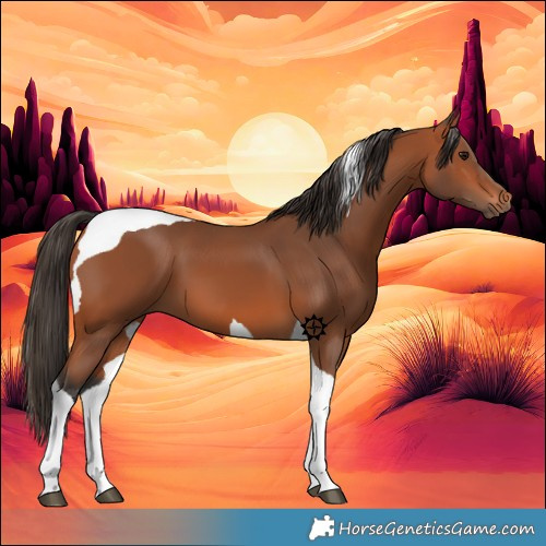Horse Color:Bay Tobiano 