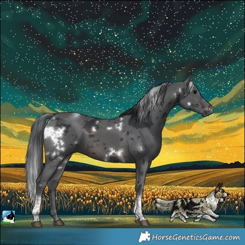 Horse Color:White Spotted Brown Merle Tobiano 