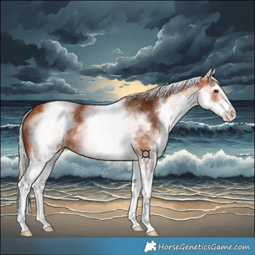 Horse Color:White Spotted Silver Bay 