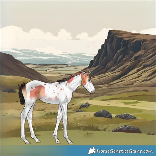 Horse Color:Gray Bay Onyx Splash Tobiano 