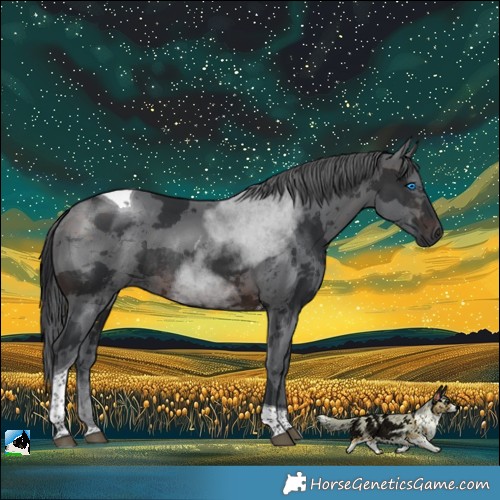 Horse Color:Brown Merle Tobiano Rabicano