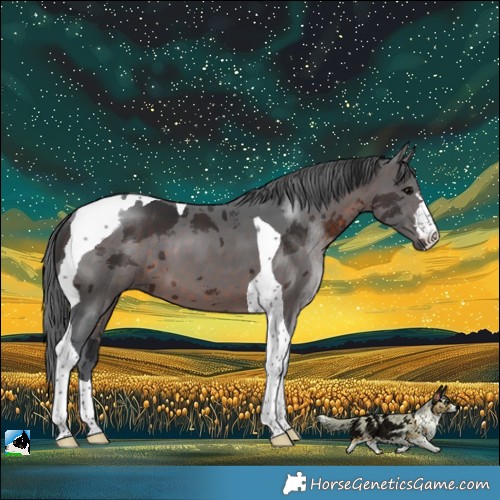 Horse Color:Brown Merle Tobiano