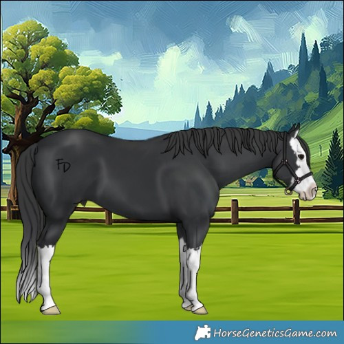 Horse Color:Black Splash 