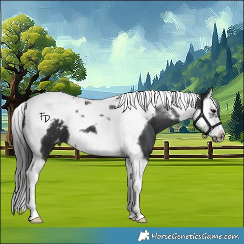 Horse Color:Black Splash Tobiano Frame Appaloosa 