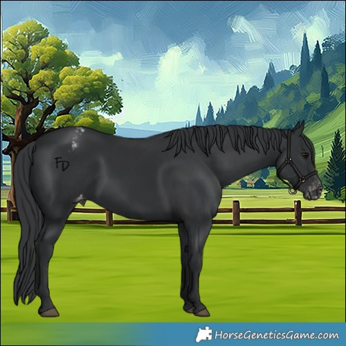 Horse Color:Black Appaloosa