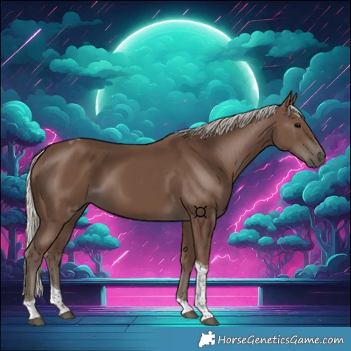 Horse Color:Silver Black Tobiano