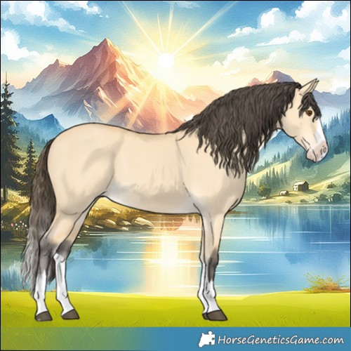 Horse Color:Buckskin Dun Splash 