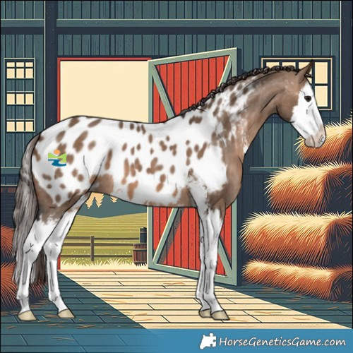 Horse Color:Brown Dun Sabino Splash Appaloosa