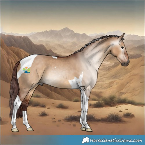 Horse Color:Gray Chocolate Bay Dun Tobiano