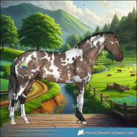 Horse Color:White Spotted Brown Dun 