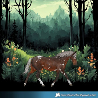 Horse Color:White Spotted Silver Brown Tobiano 
