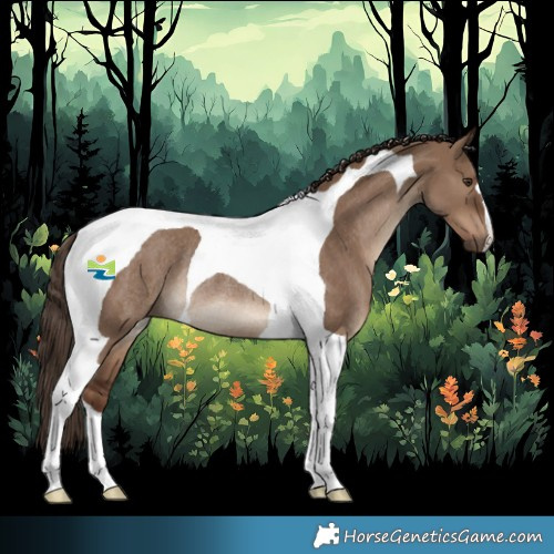 Horse Color:Liver Red Dun Tobiano Rabicano 