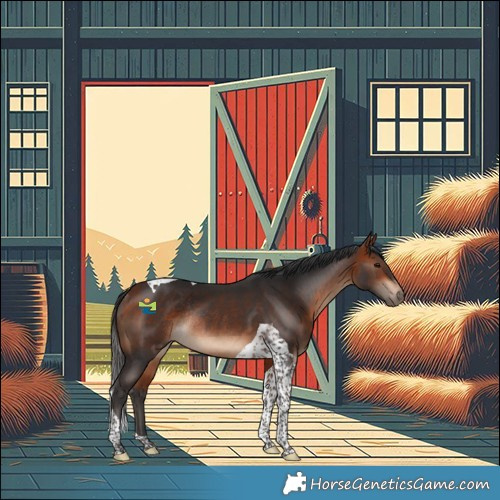 Horse Color:Bay Tobiano Rabicano 
