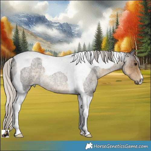 Horse Color:Silver Smoky Blue Roan Tobiano Rabicano 