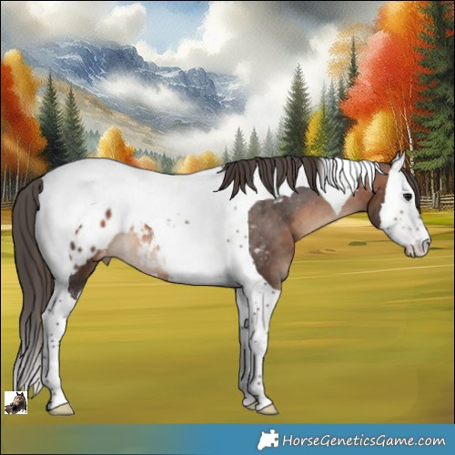 Horse Color:Brown Splash Tobiano Blanket Rabicano 