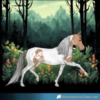 Horse Color:White Spotted Bay Dun Tobiano Brindle