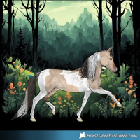 Horse Color:Bay Dun Tobiano Brindle