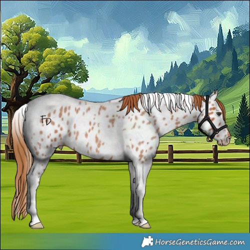 Horse Color:Red Roan Tobiano Appaloosa 
