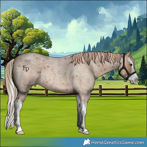 Horse Color:Red Dun Roan Splash 