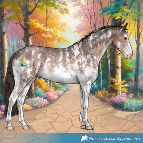 Horse Color:Liver Chestnut Sabino Rabicano 