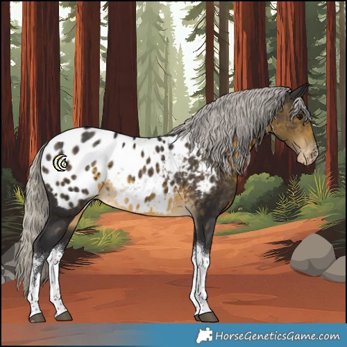 Horse Color:White Spotted Silver Buckskin Tobiano Appaloosa Rabicano 