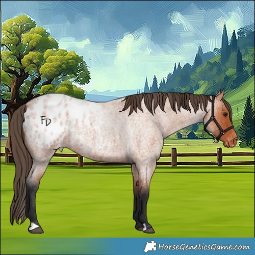 Horse Color:Bay Roan Appaloosa 