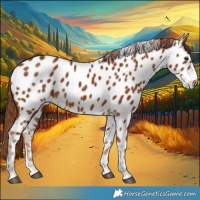 Horse Color:Chestnut Near Leopard 