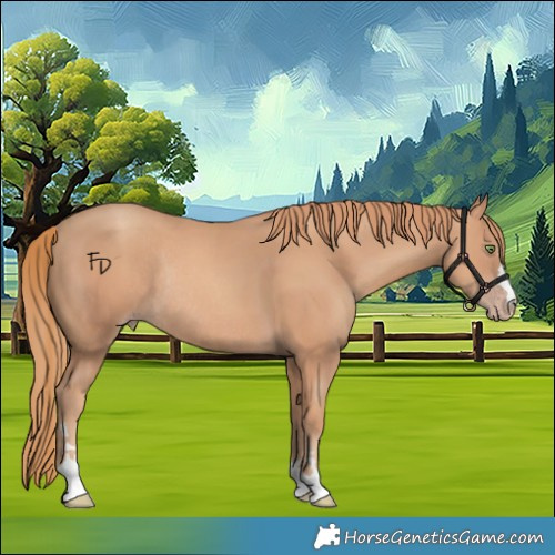 Horse Color:Gold Champagne Rabicano 