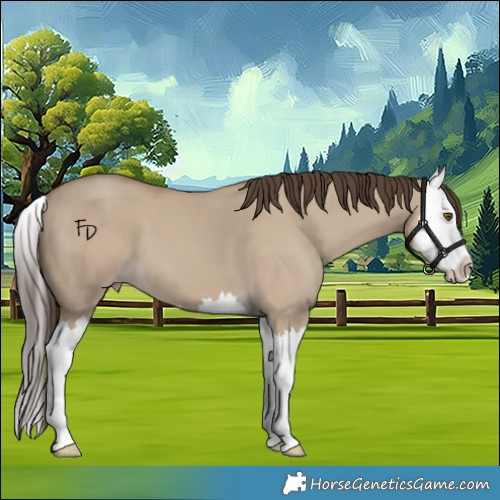 Horse Color:Classic Champagne Dun Splash