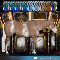 Horse Color:White Spotted Chocolate Silver Bay Dun 