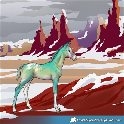 Horse Color:Gray Watercolor Silver Smoky Blue Onyx Tobiano Appaloosa 