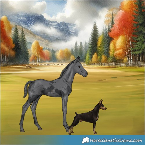 Horse Color:Black Merle 