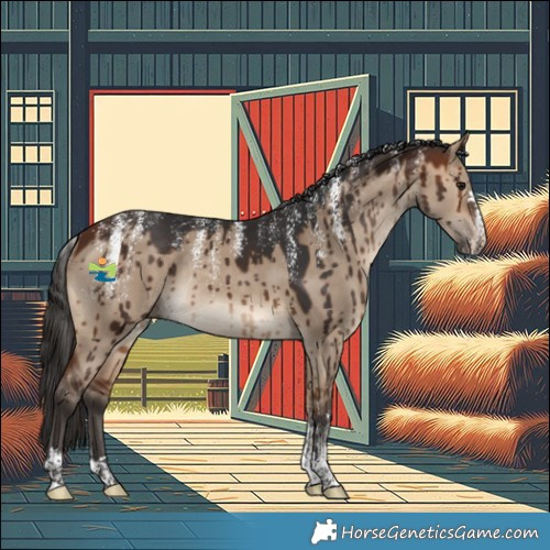 Horse Color:Powder White Bay Dun Rabicano Brindle 