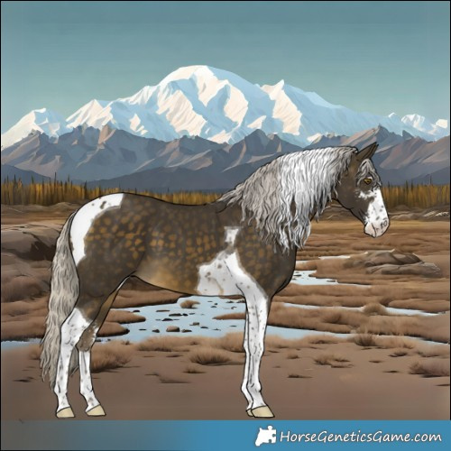 Horse Color:Silver Buckskin Sabino Tobiano 