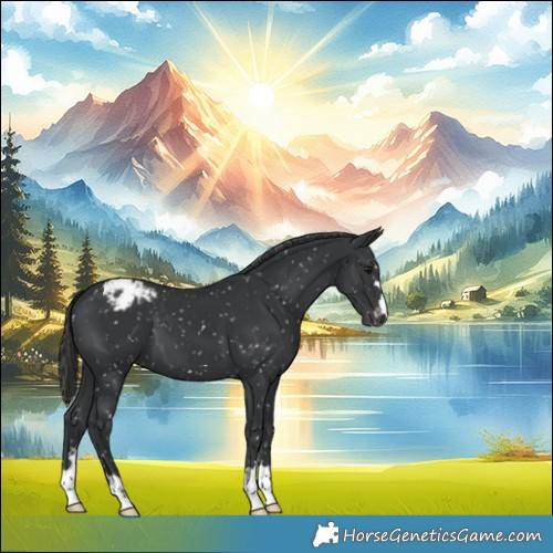 Horse Color:Black Appaloosa