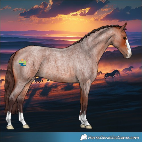 Horse Color:Chocolate Bay Roan 